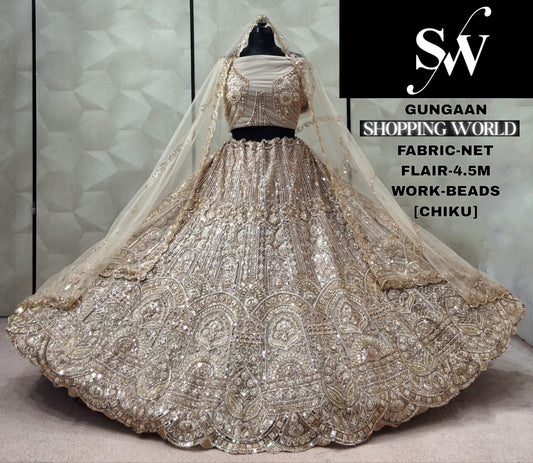 Sky Blue Designer Net Lehenga