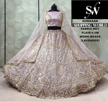 Chiku Golden Designer Net Lehenga