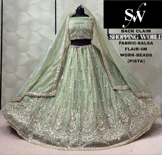 Pista Green Salsa Lehenga