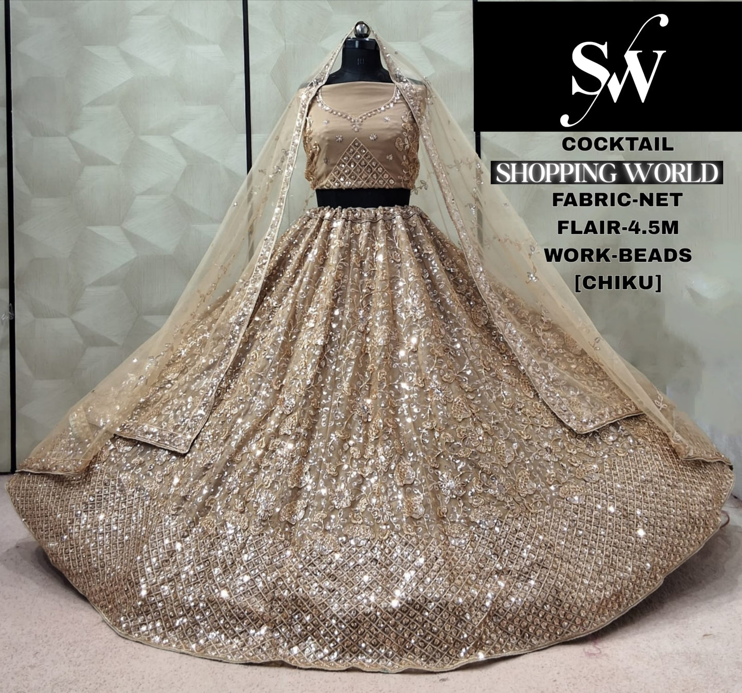 Chiku Golden Net Lehenga