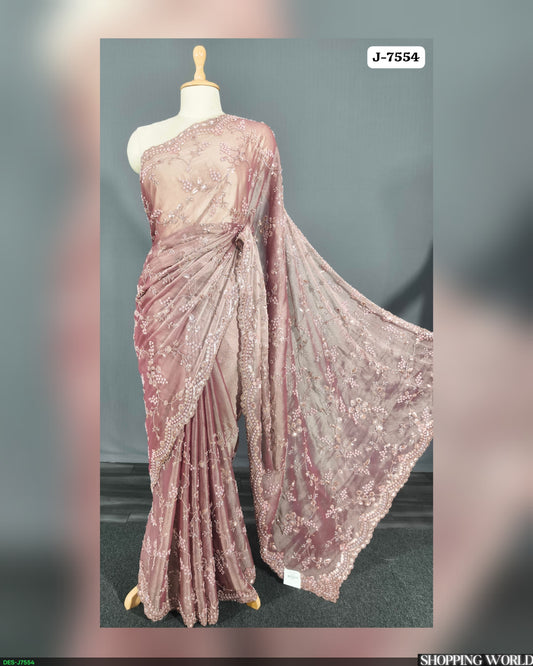 Pink Designer Saree