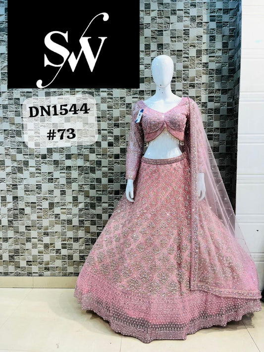 Pink Designer Pdp Crop Top Lehenga