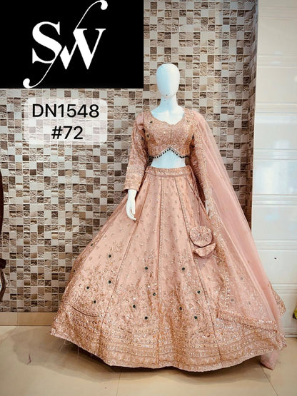 Pink Designer Pdp Crop Top Lehenga
