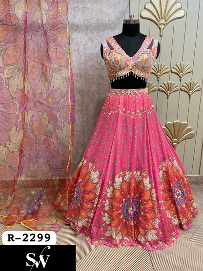 Pink Pdp Crop Top Lehenga
