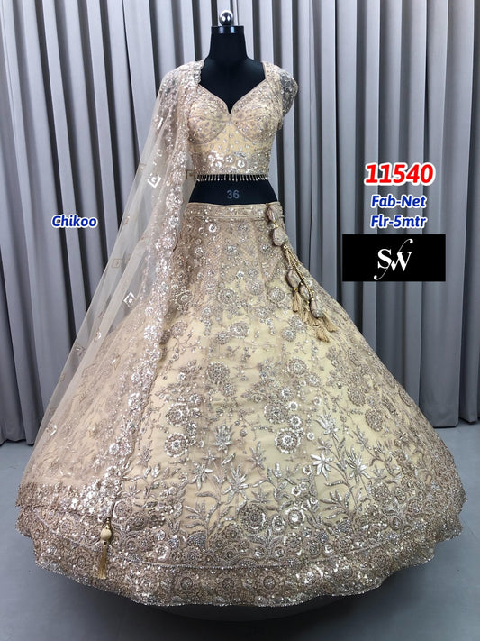 Chiku Golden Net Lehenga