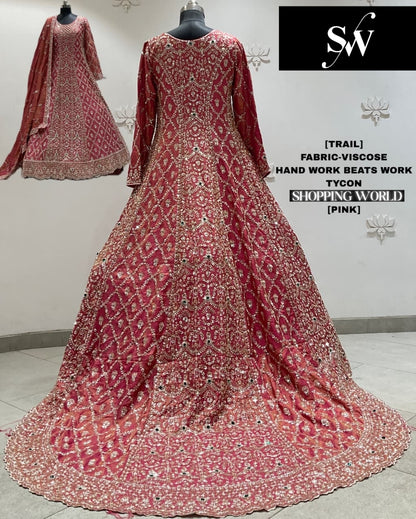 Blue Viscose long Dress Farshi Garara Dress Special