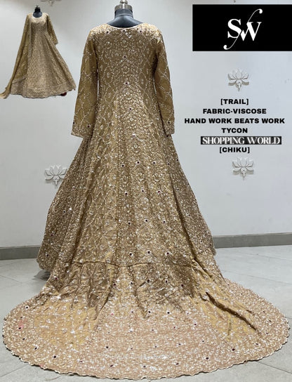 Blue Viscose long Dress Farshi Garara Dress Special