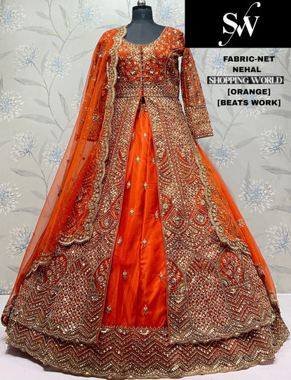Golden Net long Dress Farshi Garara Dress Special