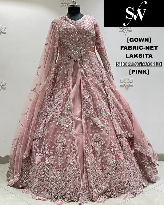 Pink Net Gown