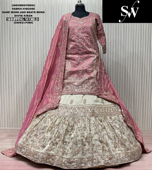 Chiku Pink Viscose long Dress Farshi Garara Dress Special