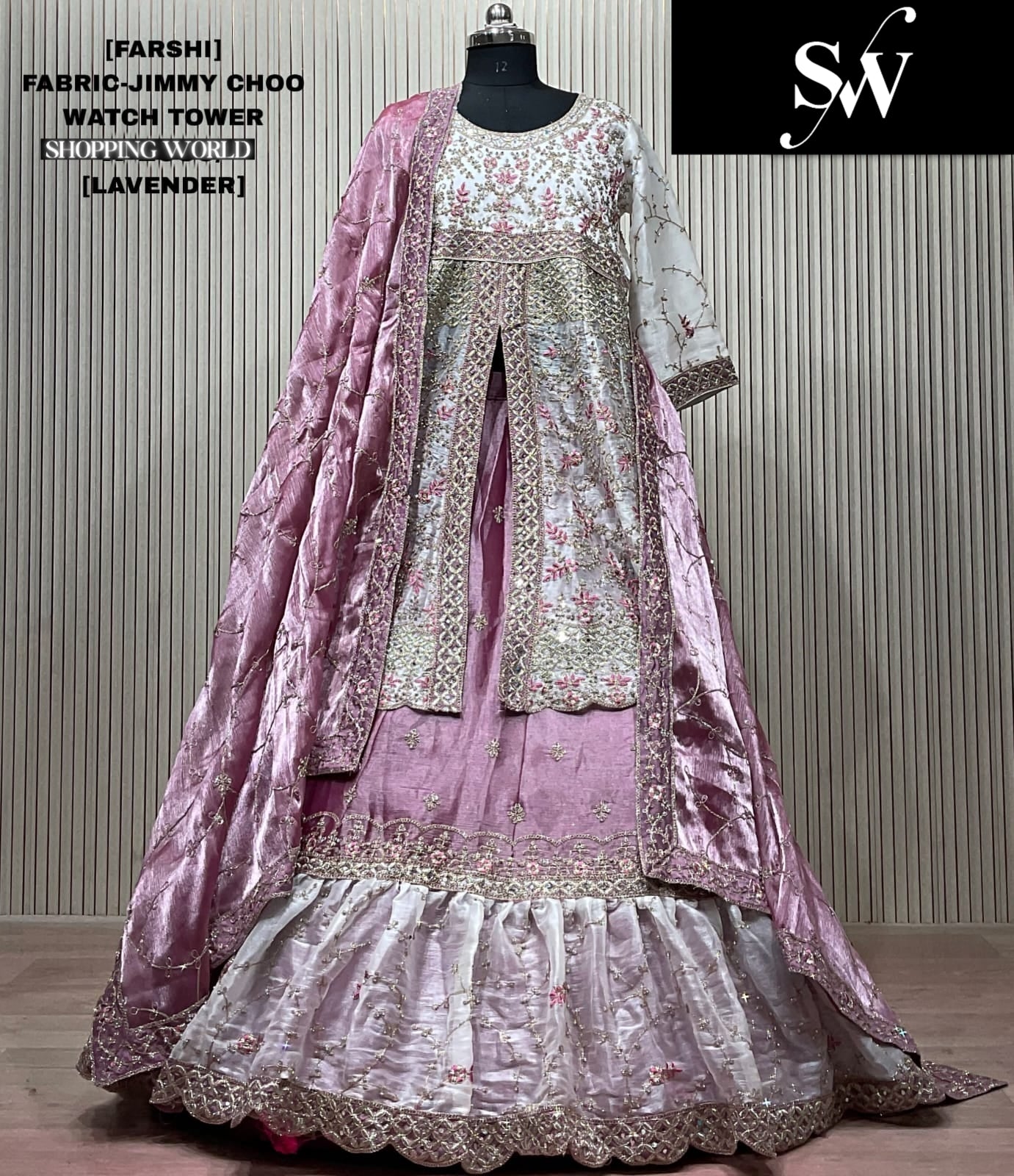 Pink Jimmy Choo long Dress Farshi Garara Dress Special