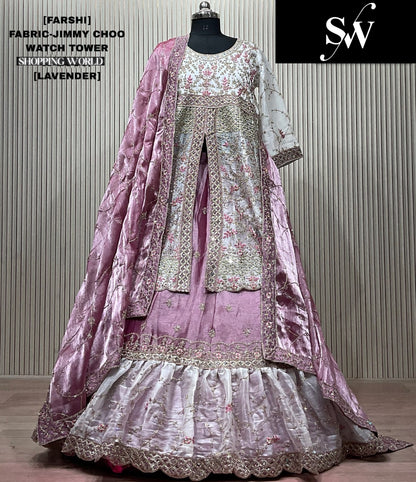 Pink Jimmy Choo long Dress Farshi Garara Dress Special