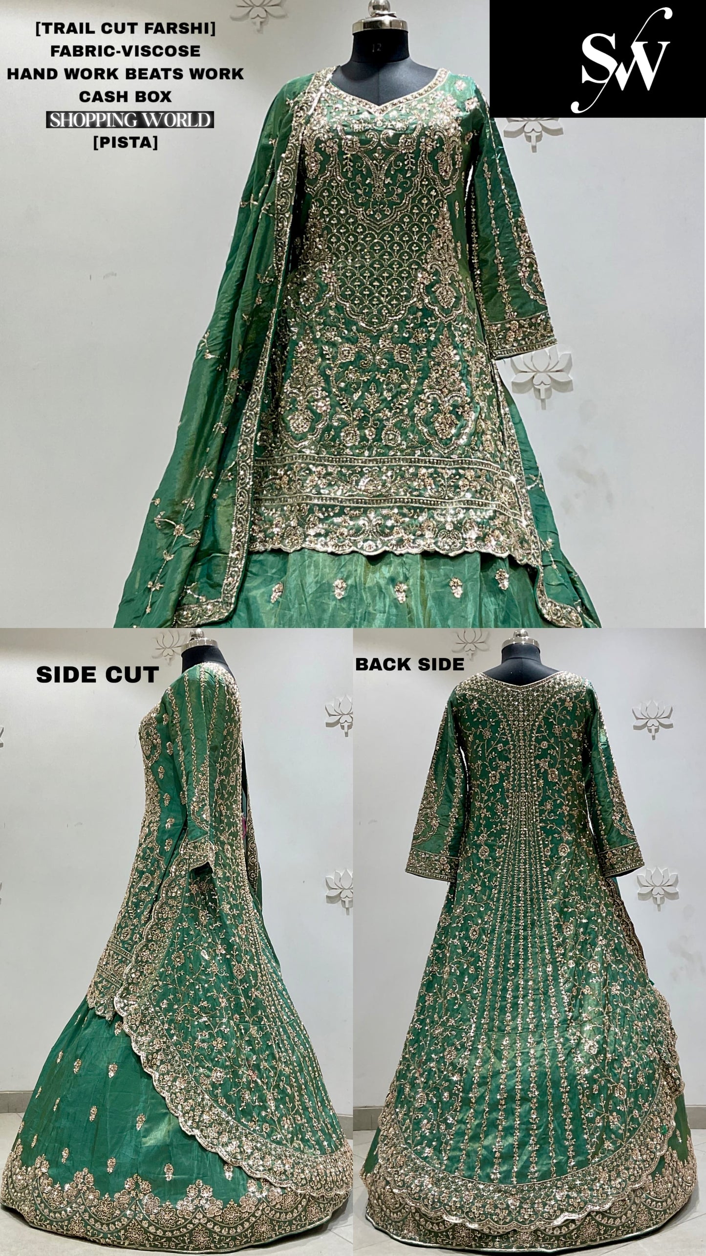 Blue Viscose long Dress Farshi Garara Dress Special