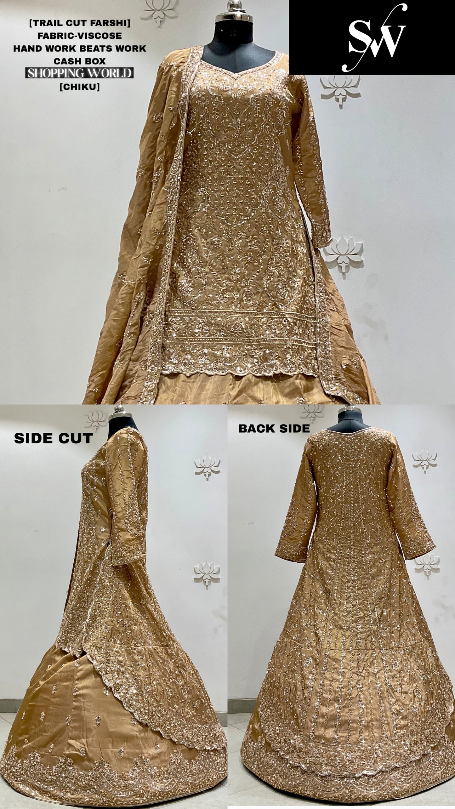 Blue Viscose long Dress Farshi Garara Dress Special