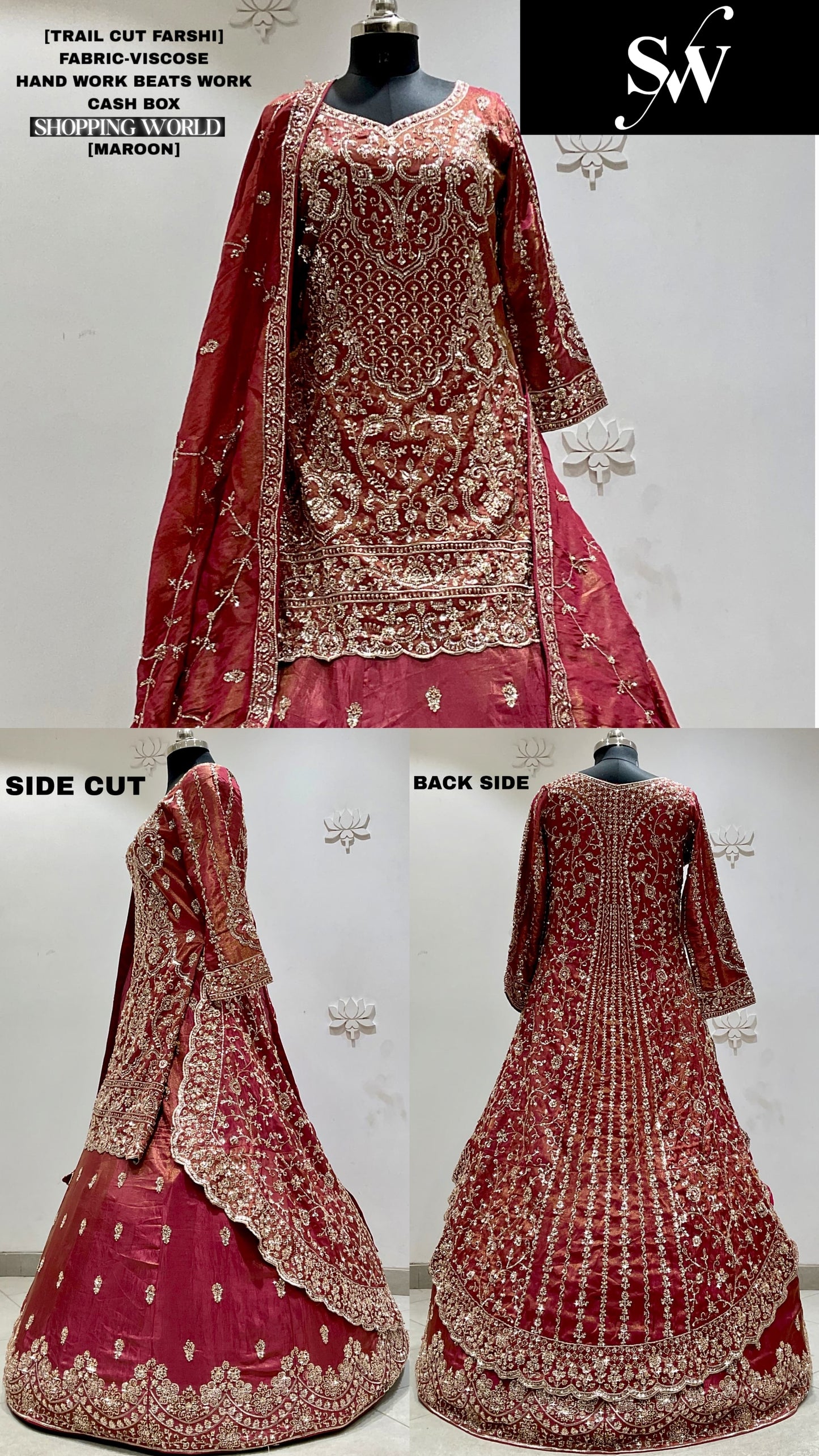Blue Viscose long Dress Farshi Garara Dress Special