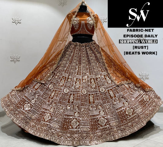 Wine Net Lehenga (Copy)