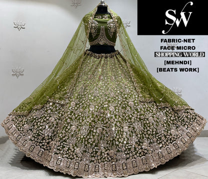 Maroon Net Lehenga