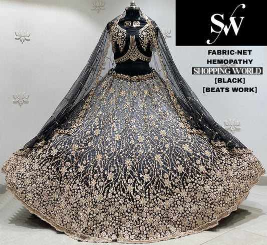 Black Net Lehenga