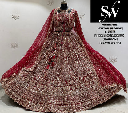 Golden chiku crop top Lehenga