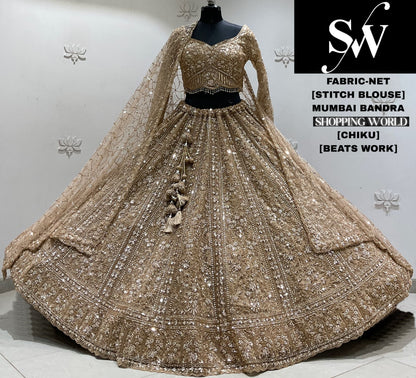 Lavender crop top Lehenga