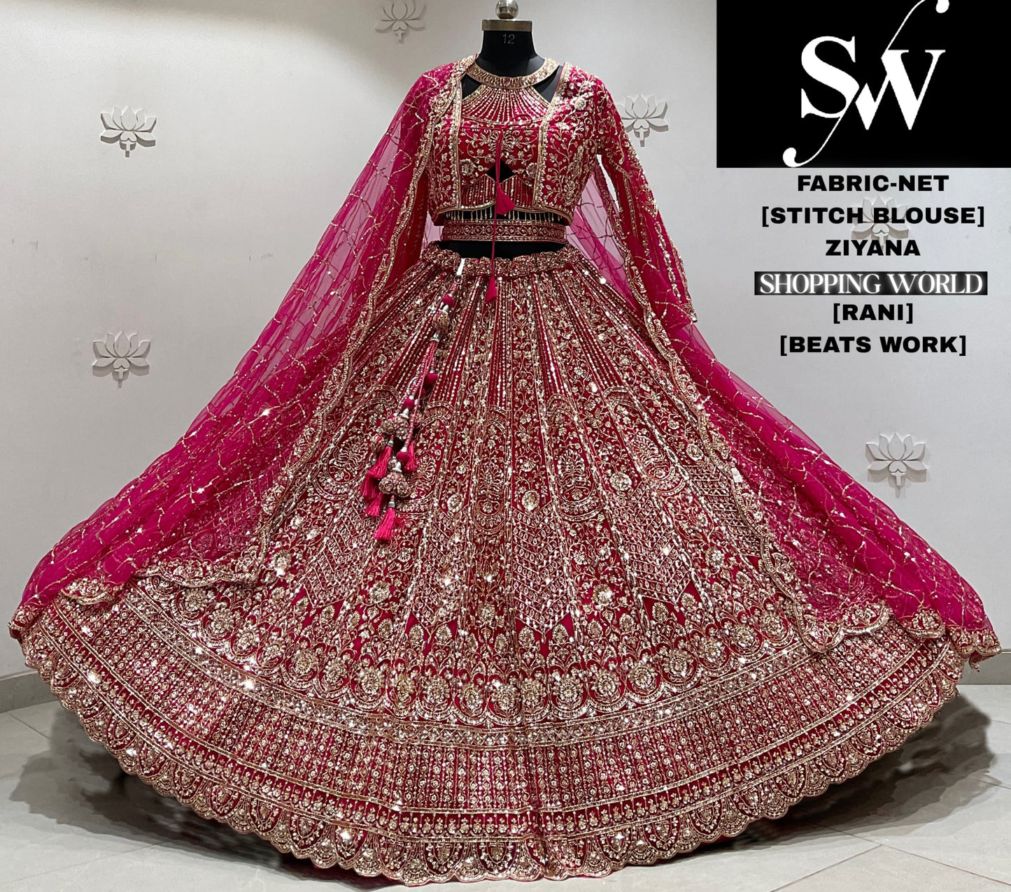 Golden chiku crop top Lehenga