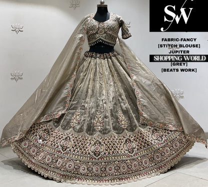 Pink fancy stitch partywear Lehenga