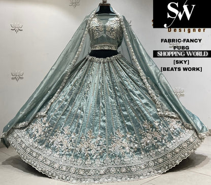 Grey fancy semi stitch partywear Lehenga