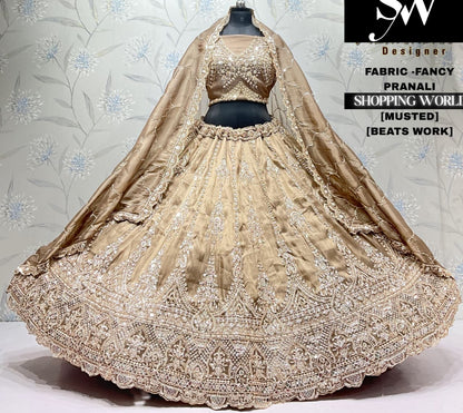 Lavender fancy semi stitch partywear Lehenga