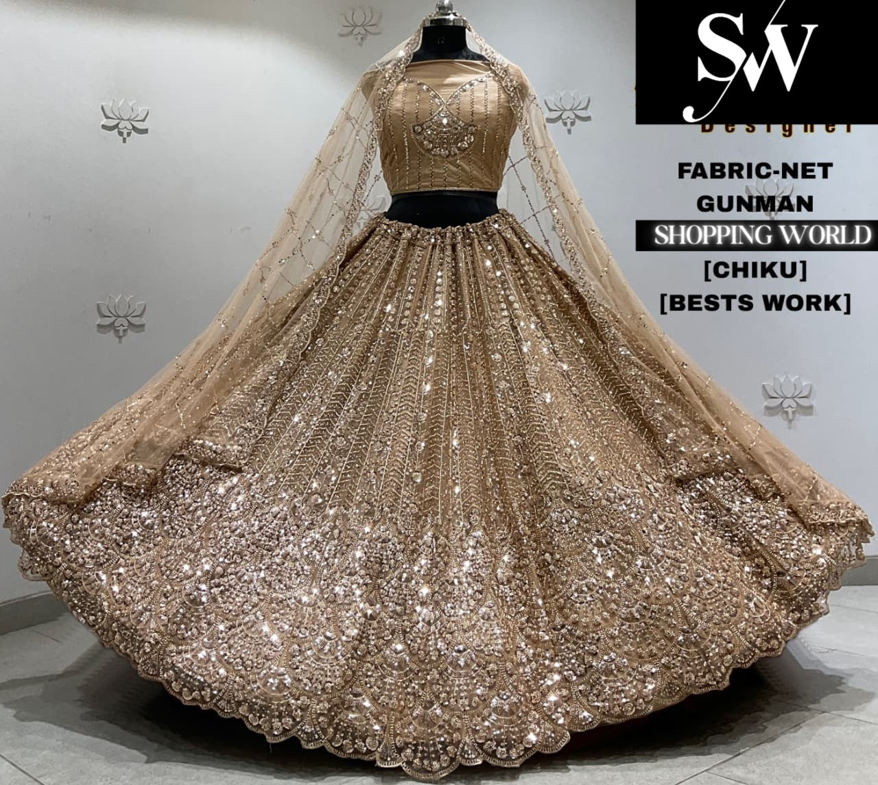 Rani pink net semi stitch partywear Lehenga