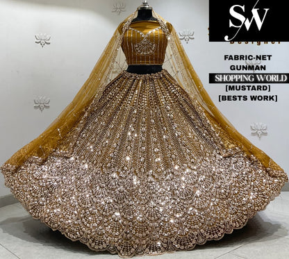 Rani pink net semi stitch partywear Lehenga