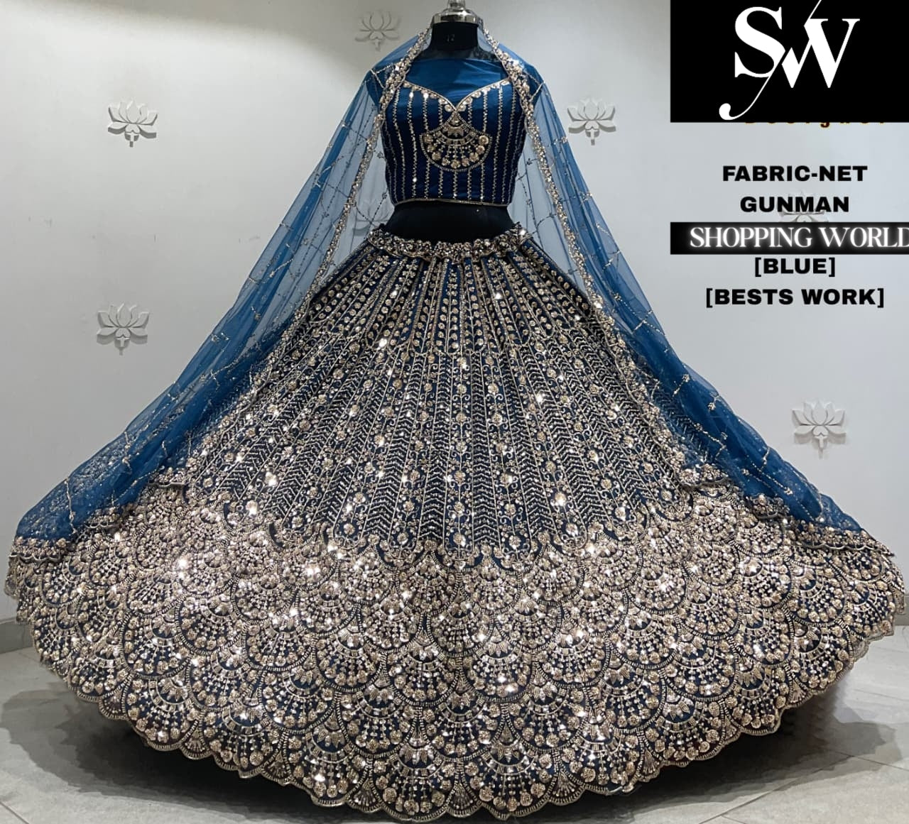 Rani pink net semi stitch partywear Lehenga