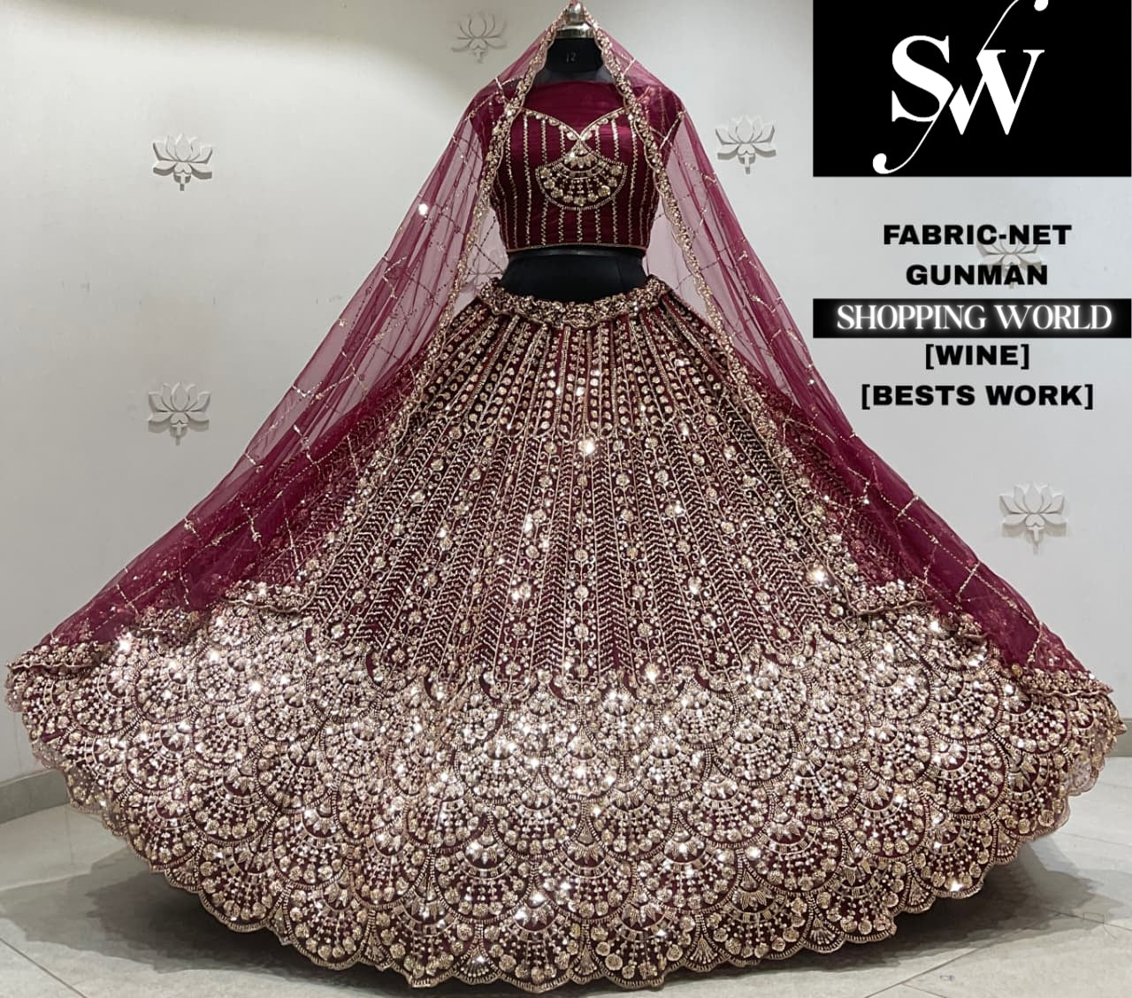 Rani pink net semi stitch partywear Lehenga
