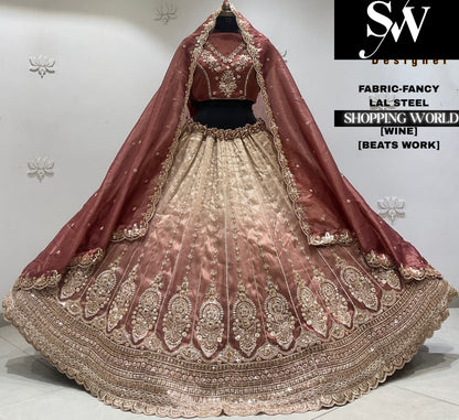 Mehandi fancy semi stitch partywear Lehenga