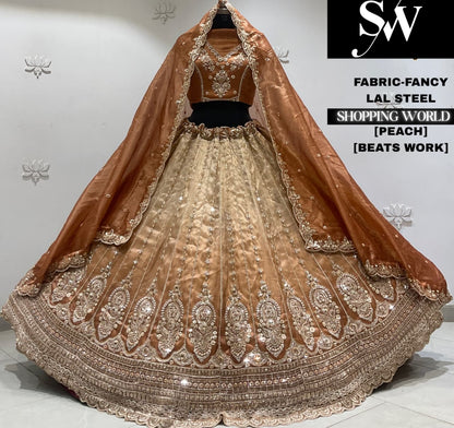 Mehandi fancy semi stitch partywear Lehenga