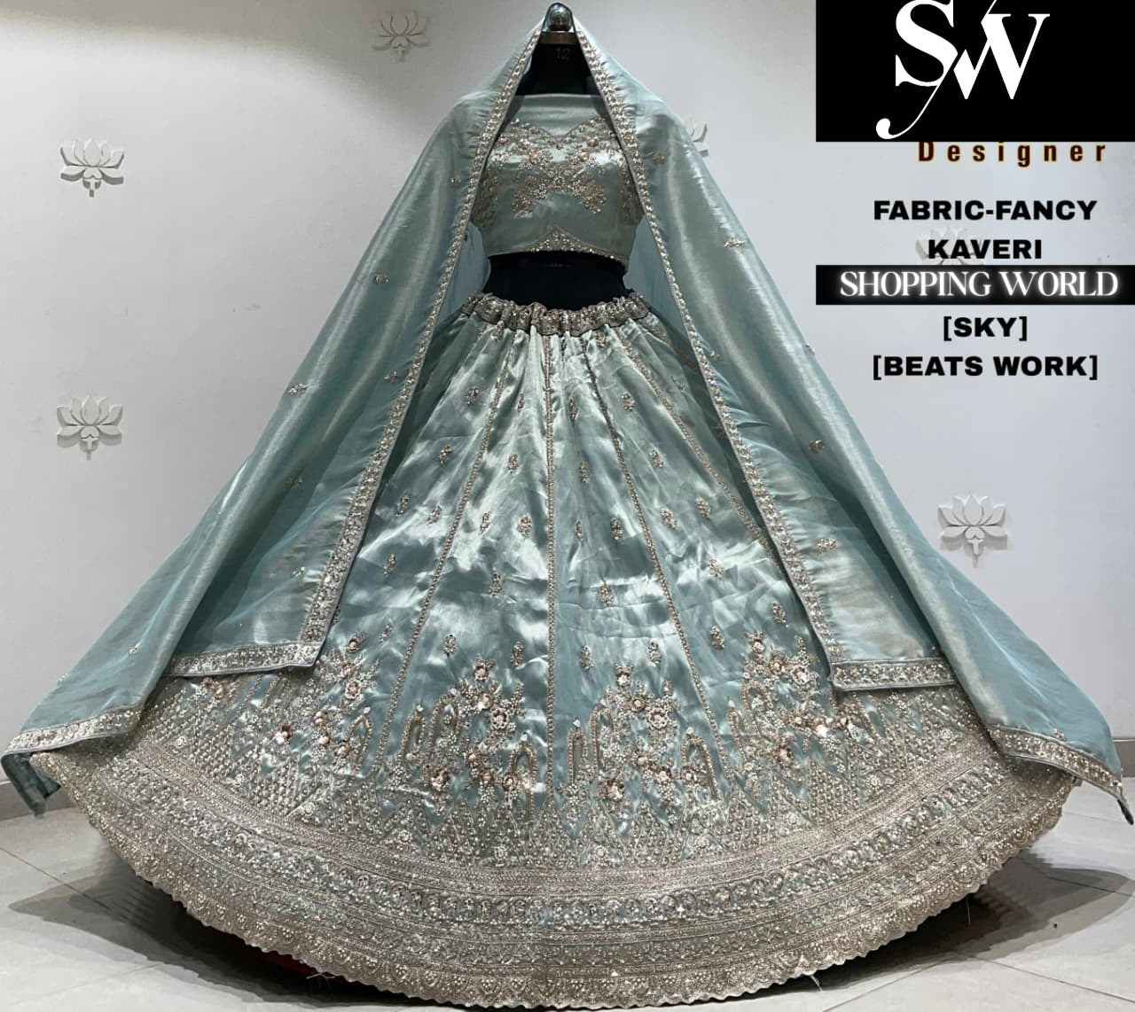 Lavender fancy semi stitch partywear Lehenga