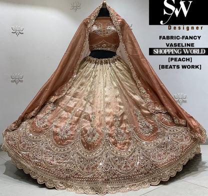 Mehandi fancy semi stitch partywear Lehenga