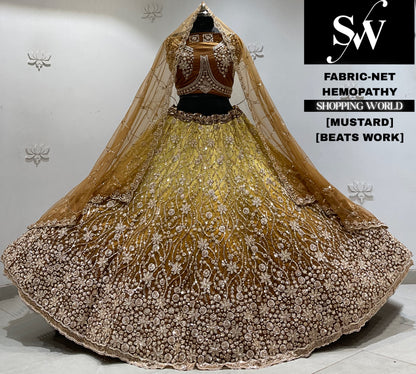 Blue net Lehenga