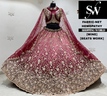 Blue net Lehenga