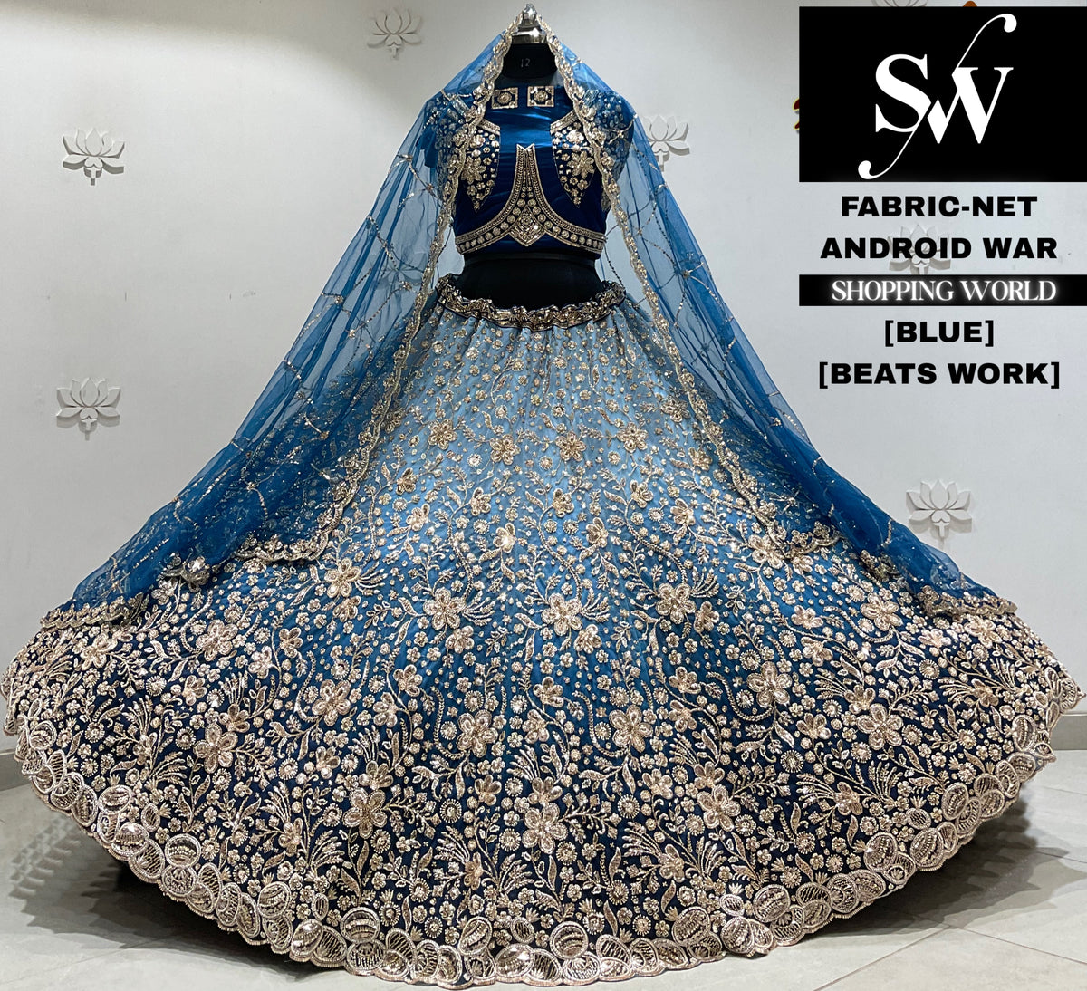 Wine yellow net Lehenga
