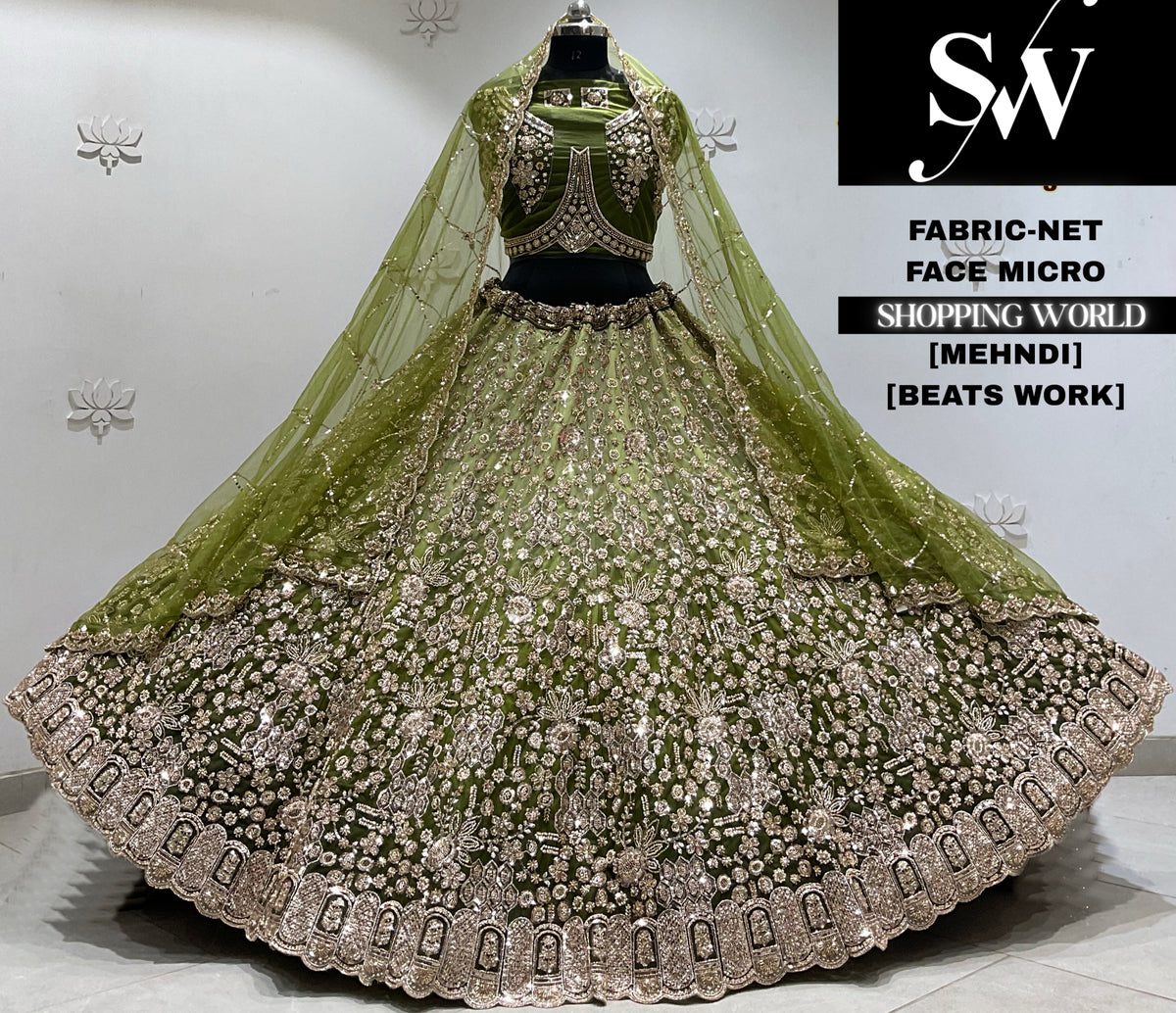 Maroon net Lehenga