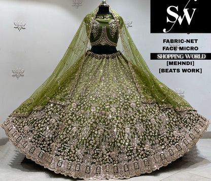 Maroon net Lehenga