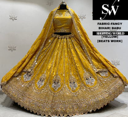 Mehandi net Lehenga