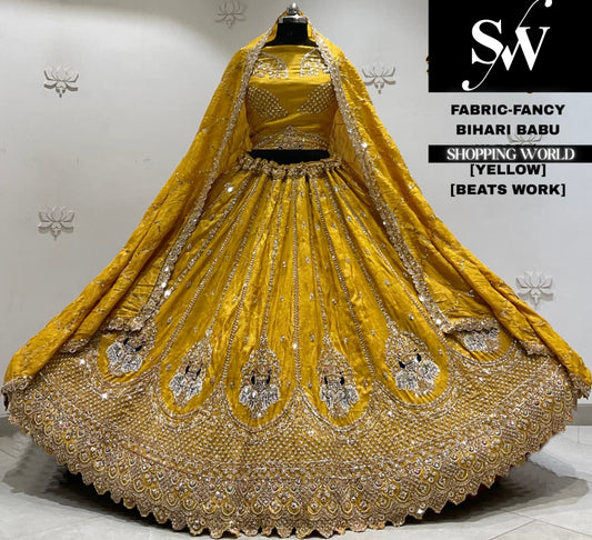 Yellow net Lehenga