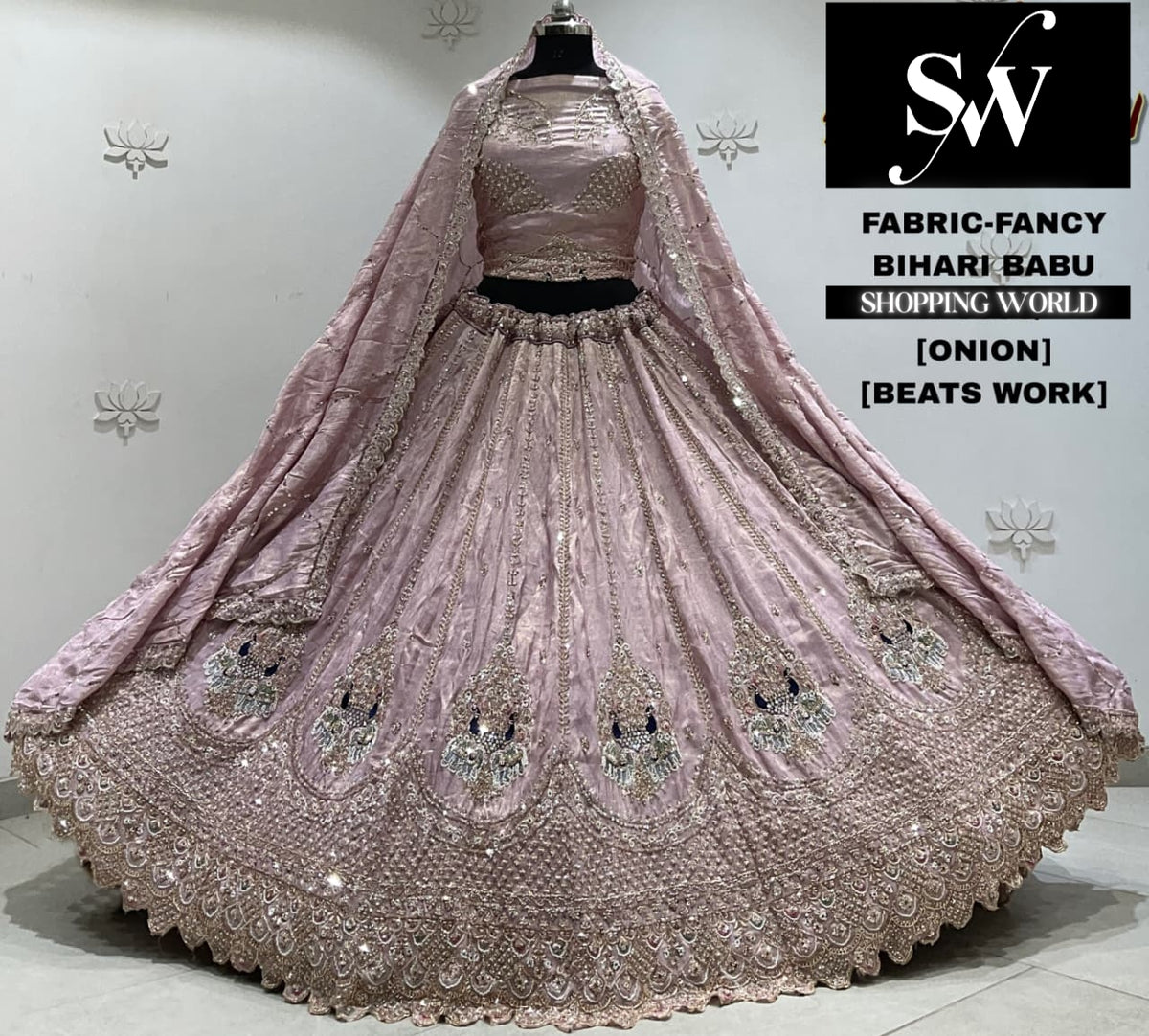 Mehandi net Lehenga
