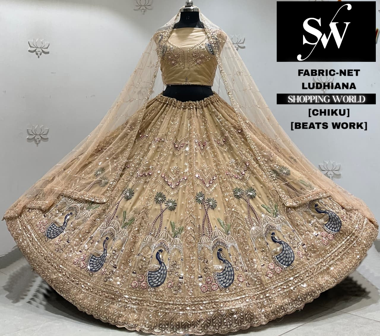 White net Lehenga
