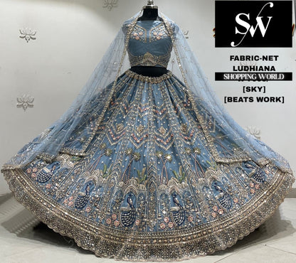 White net Lehenga
