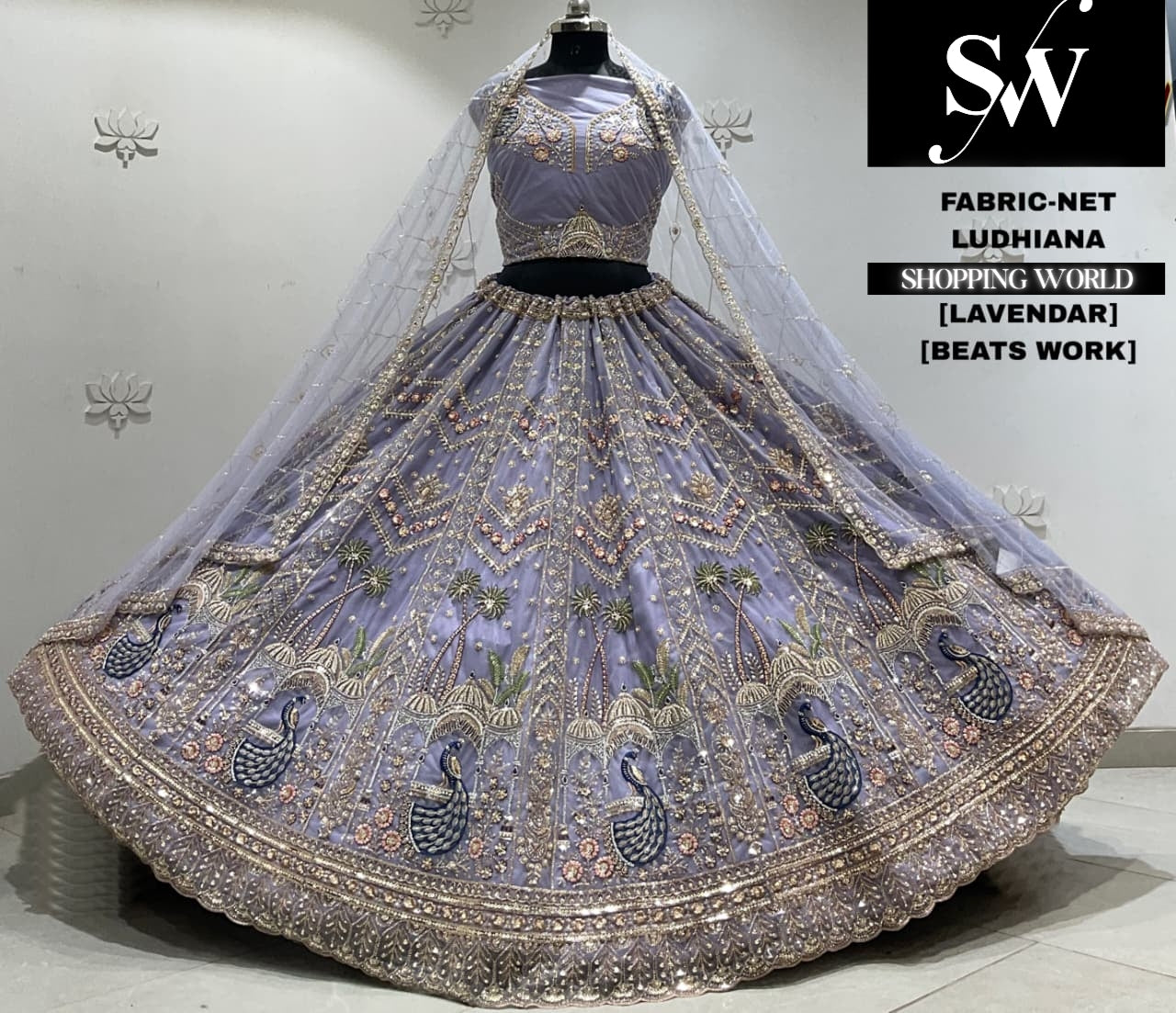 White net Lehenga
