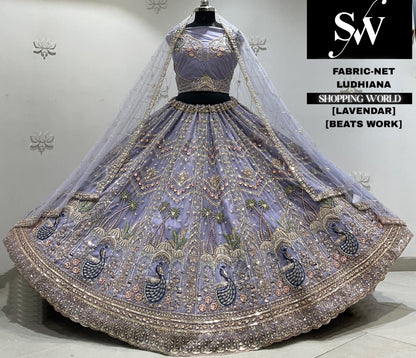 White net Lehenga