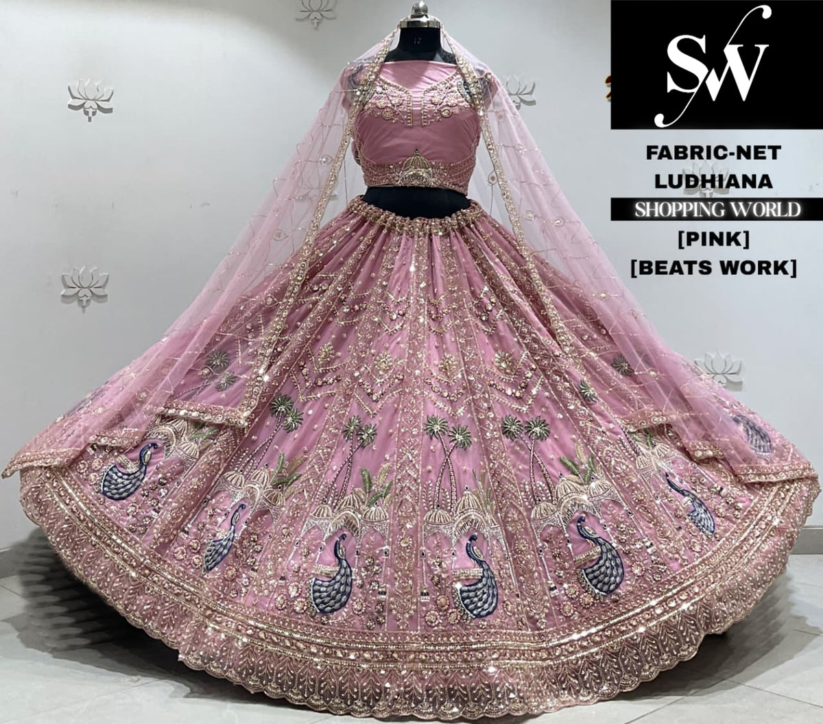 White net Lehenga