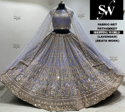 White net Lehenga
